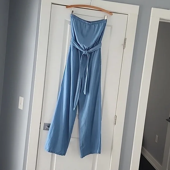 Forever 21 Pants Jumpsuits Forever Chambray Denim Blue